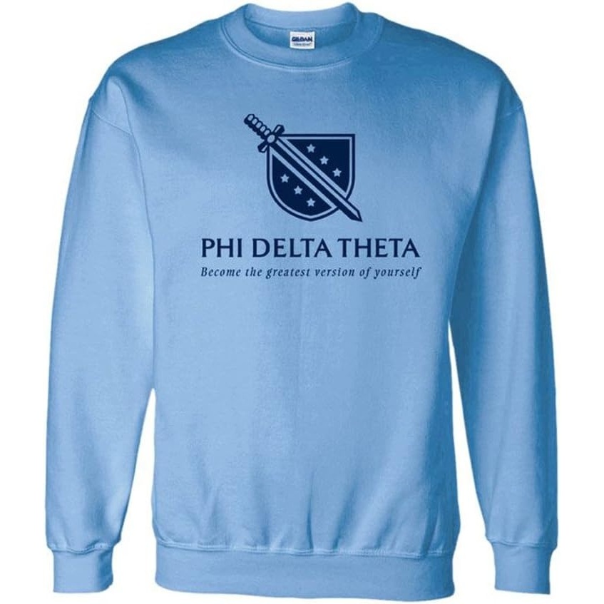 image:imageGreekgear Phi Delta Theta Logo Crewneck SweatshirtLight Blue