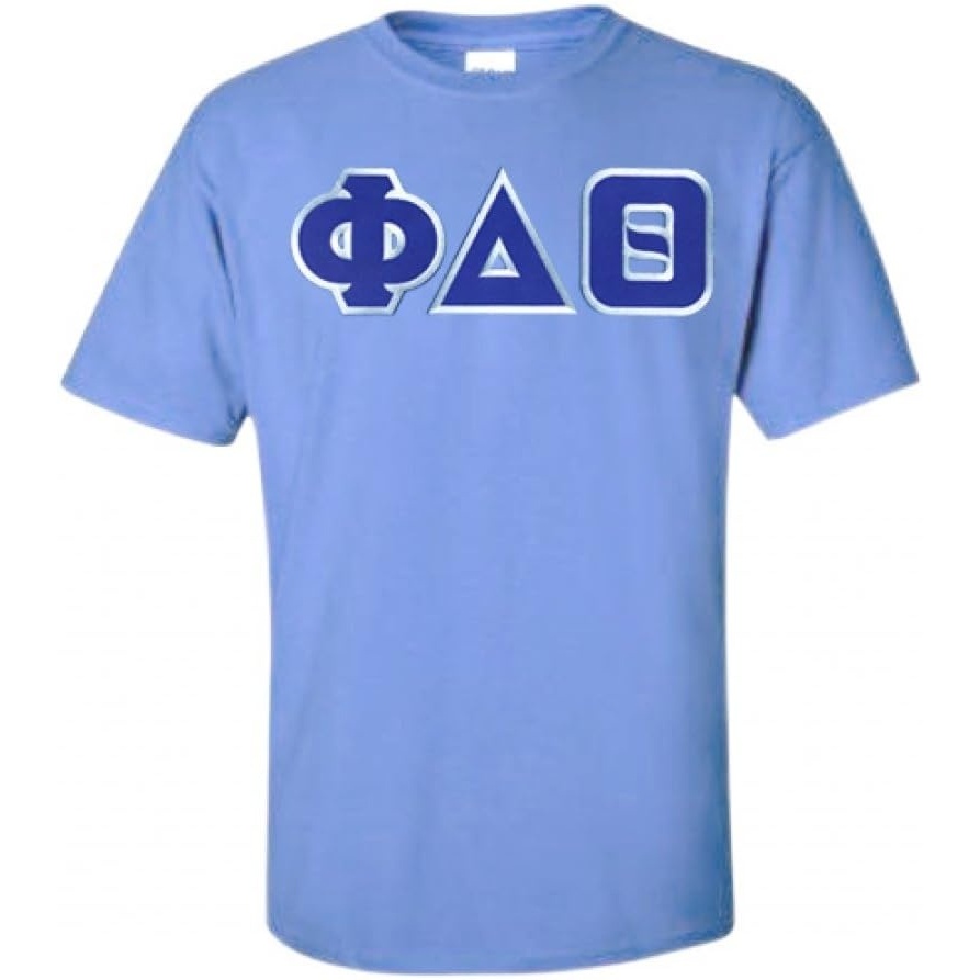image:imagePhi Delta Theta Lettered TShirtLight Blue