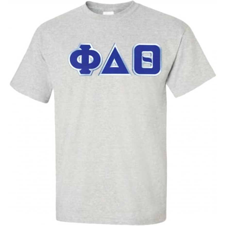 image:imagePhi Delta Theta Lettered TShirtLight Grey