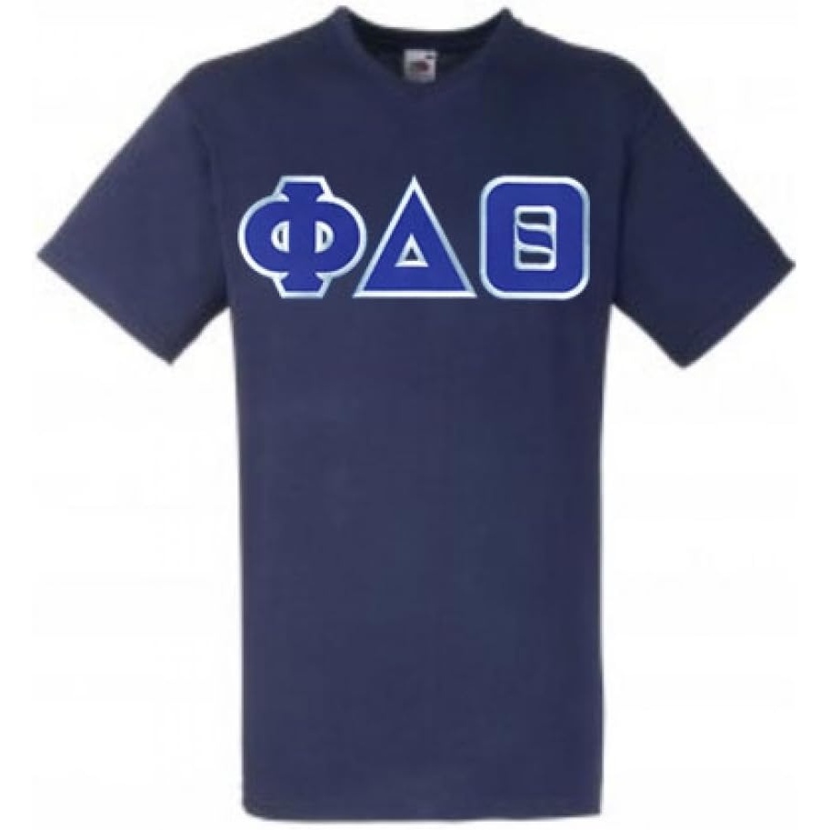 image:imagePhi Delta Theta Lettered TShirtNavy Blue