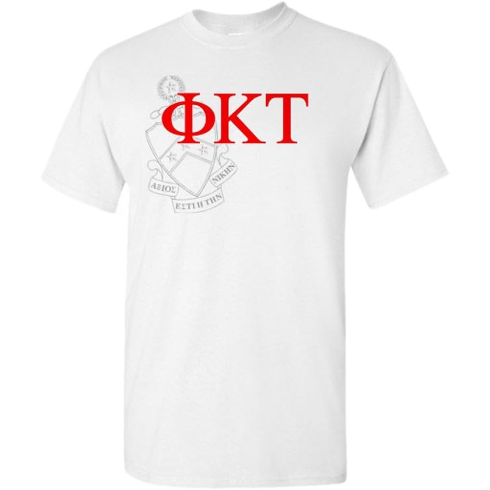 image:imagePhi Kappa Tau Greek Crest TShirtLight Grey
