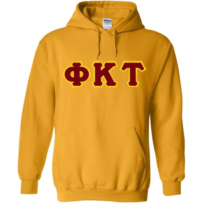 image:imagePhi Kappa Tau Lettered Hooded SweatshirtAthletic Gold