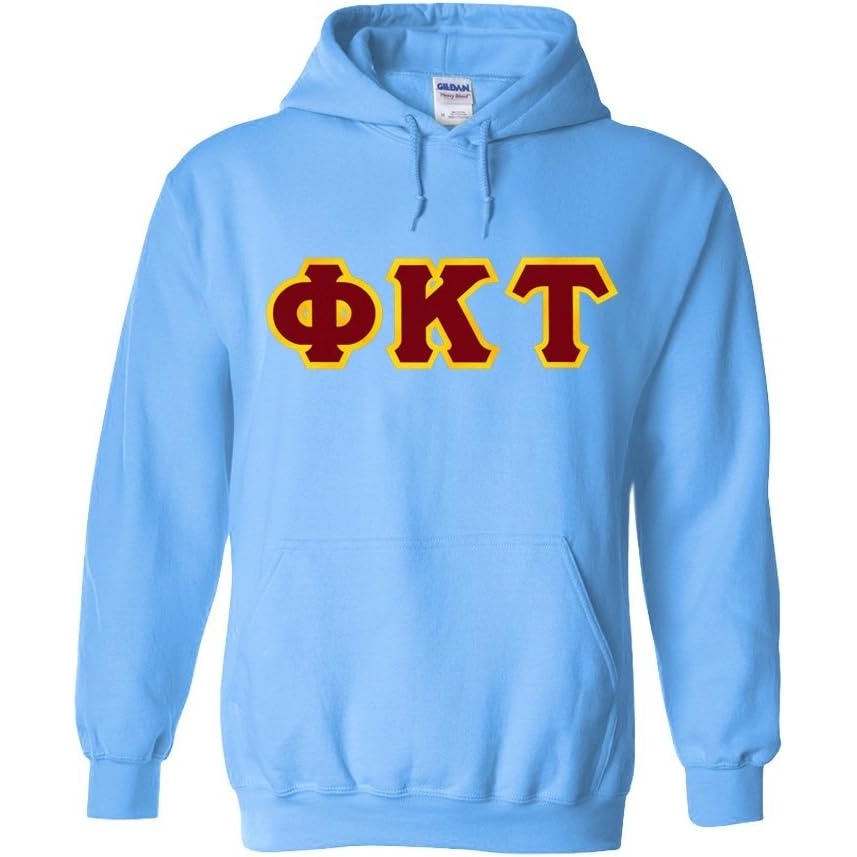 image:imagePhi Kappa Tau Lettered Hooded SweatshirtLight Blue