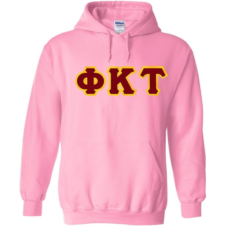 image:imagePhi Kappa Tau Lettered Hooded SweatshirtLight Pink