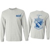 Phi Delta Theta World Famous Crest Long Sleeve T-Shirt(Light Grey)