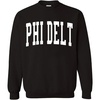 Greekgear Men’s Phi Delta Theta BIG TEXT Crewneck Sweatshirt Black(Black)
