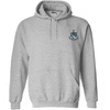 Greekgear Phi Delta Theta Crest – Shield Emblem Hooded Sweatshirt(Sports Grey)
