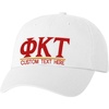 Personalized Phi Kappa Tau Greek Line Hat(White)