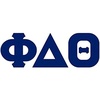 Phi Delta Theta Big Greek Letter Window Sticker Decal 4 Inches Navy Blue(Navy Blue)