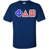 Phi Delta Theta Greek Letter American Flag Tee(Royal Blue)