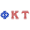 Phi Kappa Tau American Flag Greek Letter Sticker