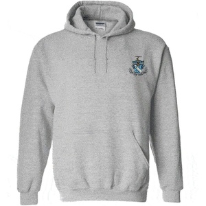 Greekgear Phi Delta Theta Crest – Shield Emblem Hooded Sweatshirt(Sports Grey)