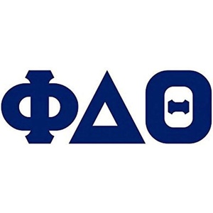 Phi Delta Theta Big Greek Letter Window Sticker Decal 4 Inches Navy Blue(Navy Blue)