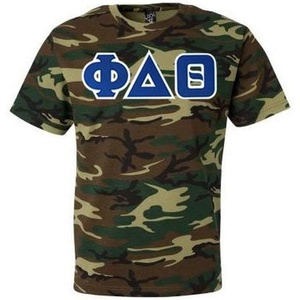 Phi Delta Theta Lettered Camouflage T-Shirt(Camouflage)