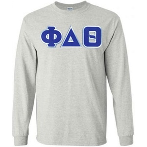 Phi Delta Theta Lettered Long Sleeve(Light Grey)