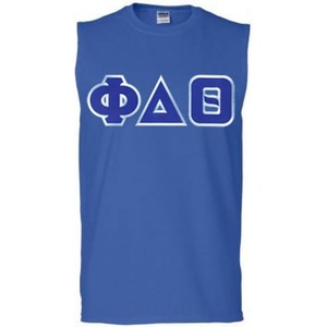 Phi Delta Theta Lettered Sleeveless Tee(Royal Blue)