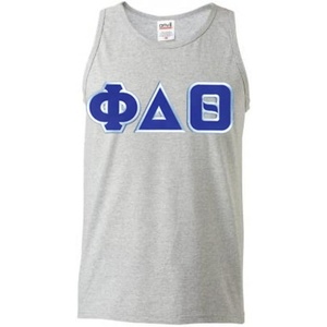 Phi Delta Theta Lettered Tank Top(Sports Grey)