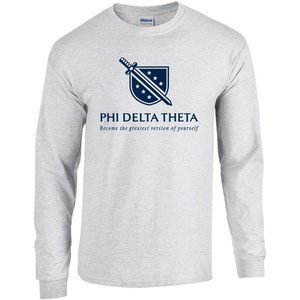 Phi Delta Theta Logo Long Sleeve Tee(Light Grey)