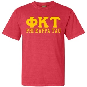 Phi Kappa Tau Greek Heavyweight T-Shirt(Red)