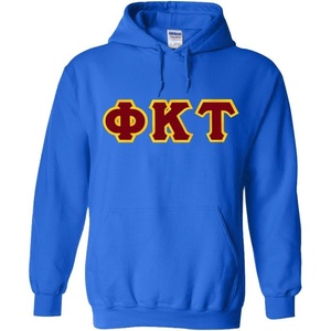 Phi Kappa Tau Lettered Hooded Sweatshirt(Royal Blue)