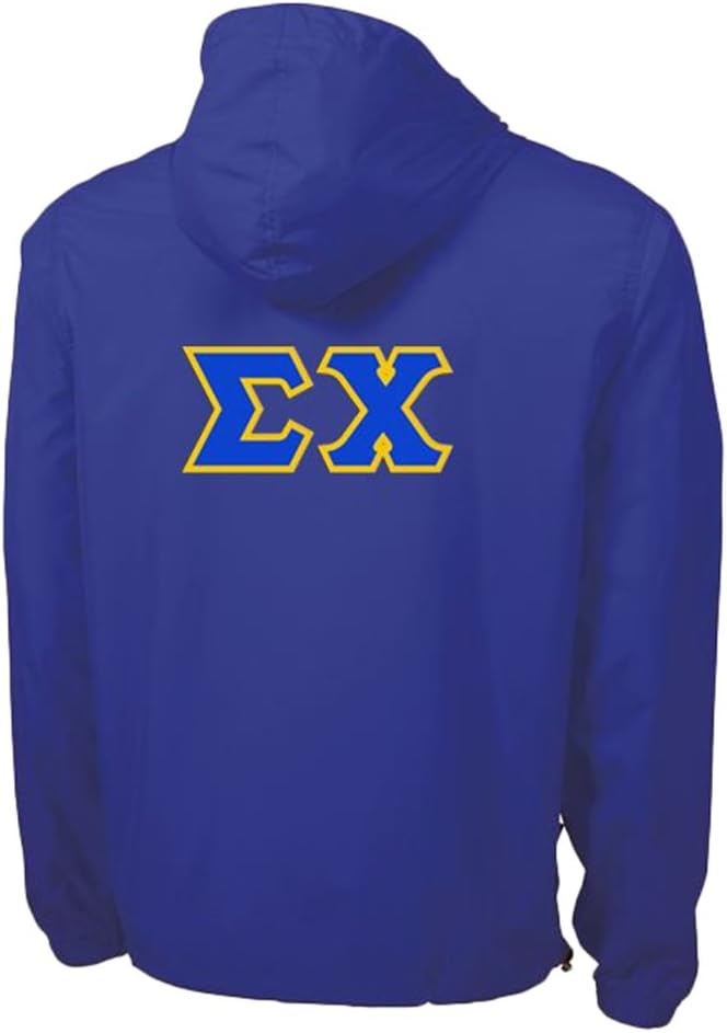 image:imageSigma Chi Tackle Twill Lettered Pack N Go PulloverRoyal Blue