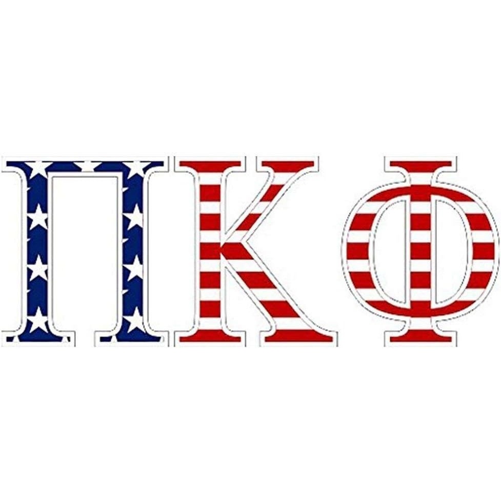 image:imagePi Kappa Phi American Flag Greek Letter Sticker25 Tall