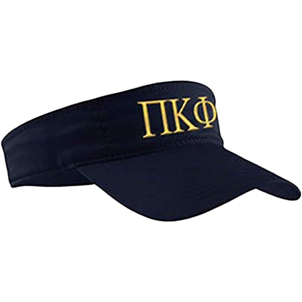 image:imagePi Kappa Phi Greek Letter VisorBlack WLight Gold Thread