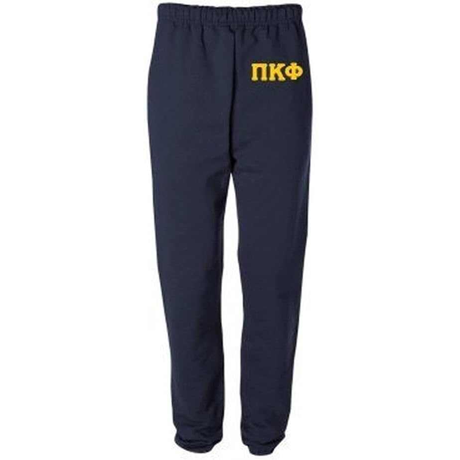 image:imagePi Kappa Phi Greek Lettered Thigh SweatpantsNavy Blue