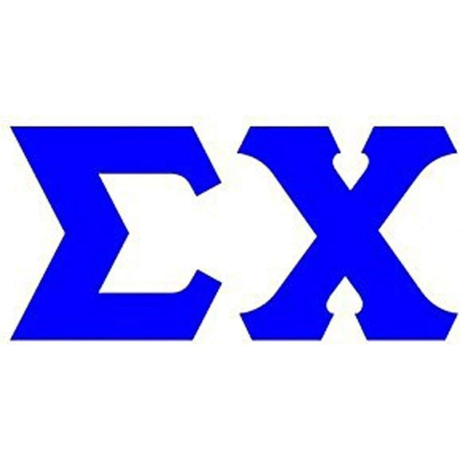 image:imageSigma Chi Big Greek Letter Window Sticker Decal 4 Inches Royal BlueRoyal Blue