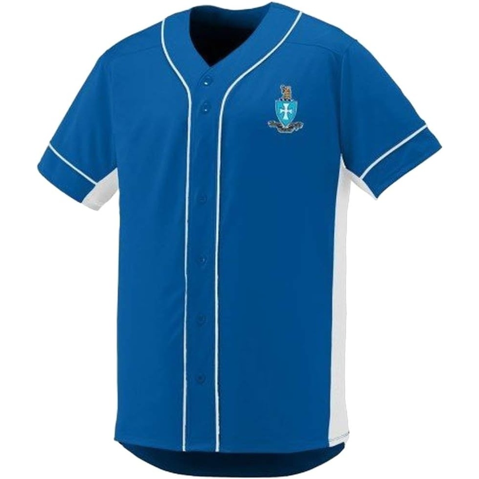 image:imageSigma Chi Fraternity Crest Slugger Baseball JerseyRoyalWhite