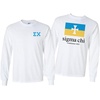 Sigma Chi Flag Long Sleeve T-Shirt(White)