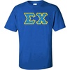 Sigma Chi Fraternity Crest Twill Letter Tee(Royal Blue)
