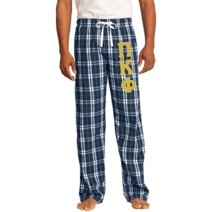 Greekgear Pi Kappa Phi Flannel Plaid Pant – PJ’s(Navy Blue)