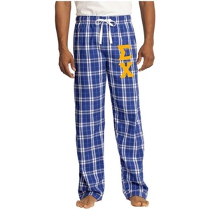 Greekgear Sigma Chi Flannel Plaid Pant – PJ’s(Royal Blue)
