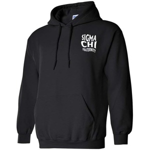 Greekgear Sigma Chi Social Hooded Sweatshirt(Black)