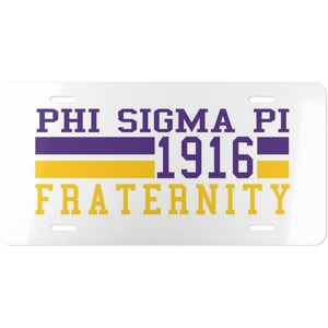 Phi Sigma Pi Year License Plates
