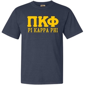 Pi Kappa Phi Greek Heavyweight T-Shirt(True Navy)