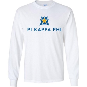 Pi Kappa Phi Logo Long Sleeve Tee(White)