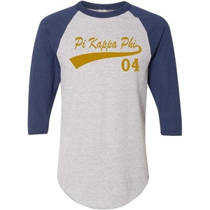 Pi Kappa Phi Tail Year Raglan(Grey W/Navy Blue)