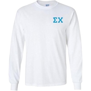Sigma Chi Flag Long Sleeve T-Shirt(White)