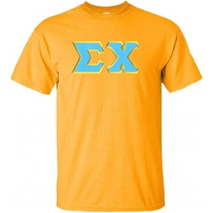 Sigma Chi Lettered T-Shirts(Gold)