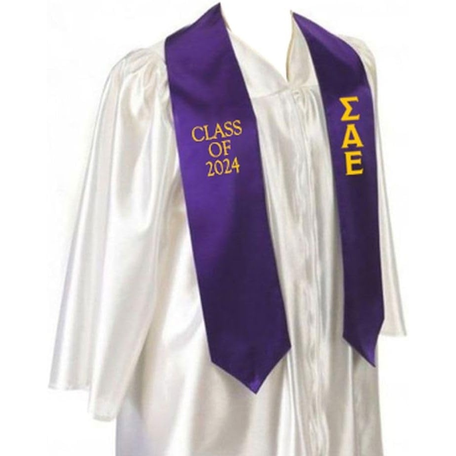 image:imageGreekgear Sigma Alpha Epsilon Embroidered Graduation Sash Stole