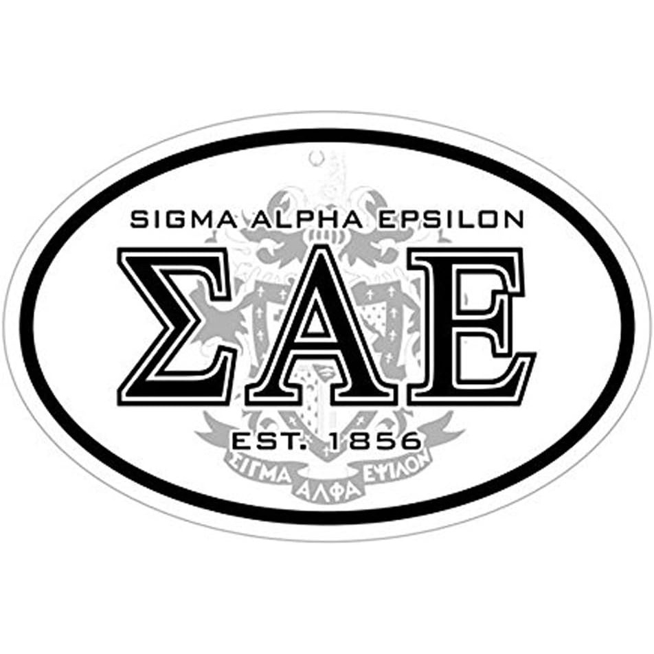 image:imageGreekgear Sigma Alpha Epsilon SAE Oval Crest Bumper Sticker