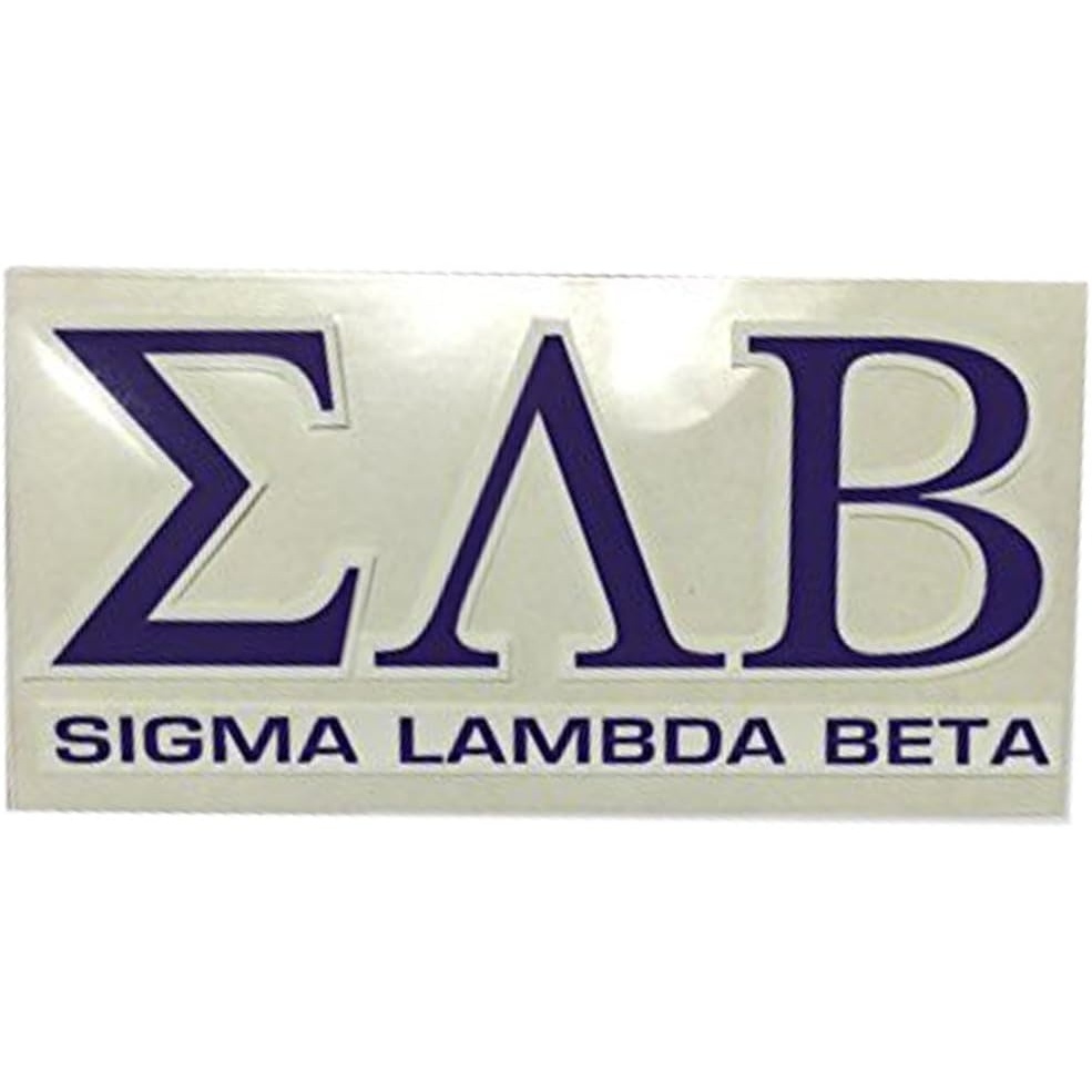 image:imageSigma Lambda Beta Letters Over Name Sticker