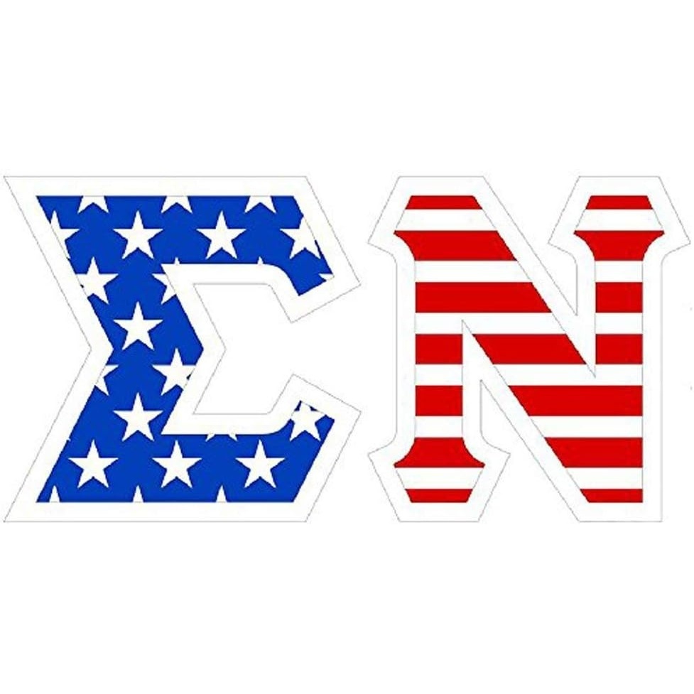 image:imageSigma Nu American Flag Greek Letter Sticker