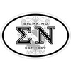 Sigma Nu Oval Crest Bumper Sticker