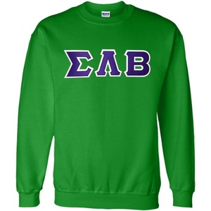 Greekgear Sigma Lambda Beta Lettered Crewneck(Irish Green)