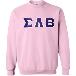 Greekgear Sigma Lambda Beta Lettered Crewneck(Light Pink)