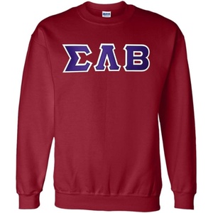 Greekgear Sigma Lambda Beta Lettered Crewneck(Maroon)