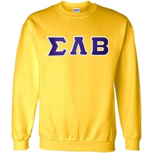 Greekgear Sigma Lambda Beta Lettered Crewneck(Yellow)